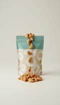 Salted cashew nut snack pouch